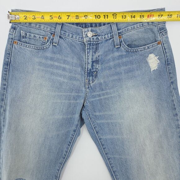 Levi's Boyfriend Mid Rise Jeans Womens Size 11 Blue Denim Straight Leg Casual - Picture 4 of 8